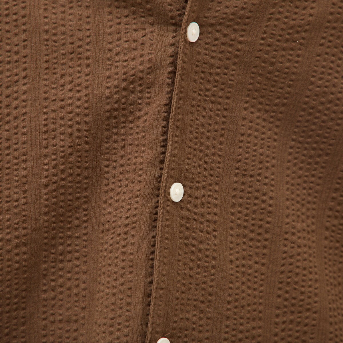 Chemise manches courtes col tailleur taupe homme