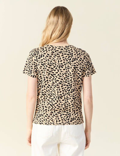 T-shirt manches courtes terracotta femme