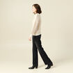 Pull manches longues ecru femme