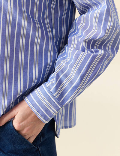 Chemise éco-responsable bleu clair femme