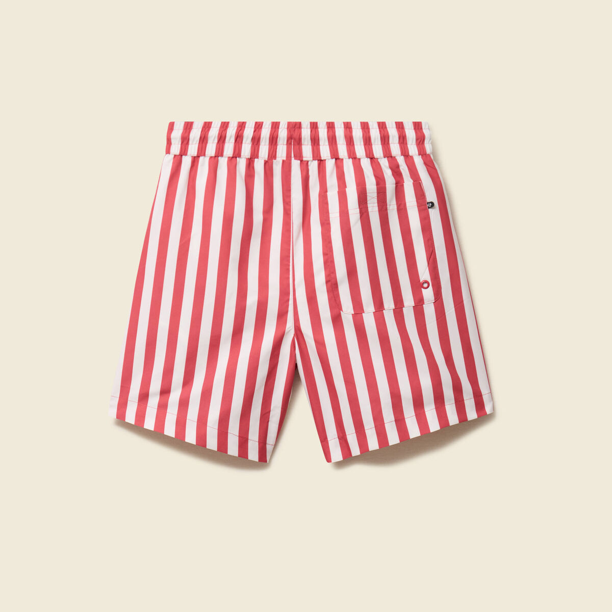 Short de bain rouge corail homme