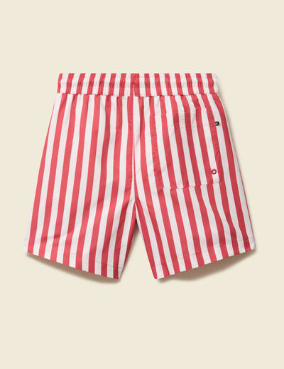 Short de bain rouge corail homme