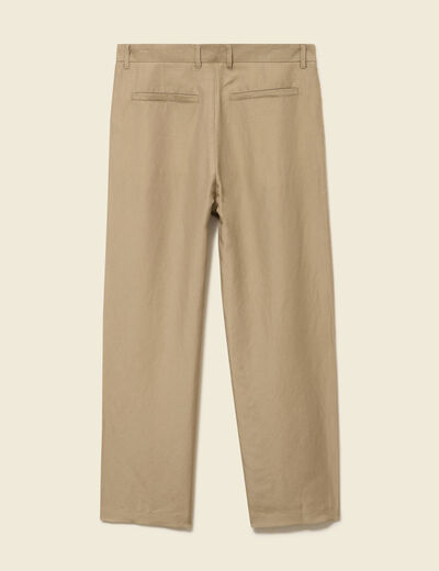 Pantalon droit longueur 32 vert olive homme