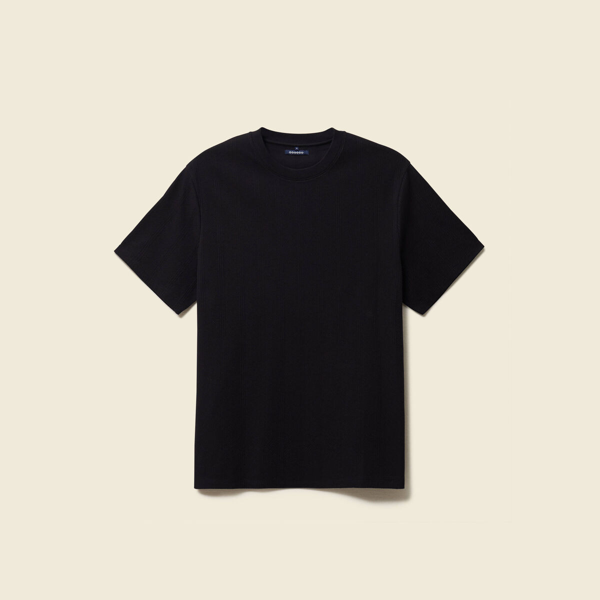 T-shirt en coton manches courtes noir homme