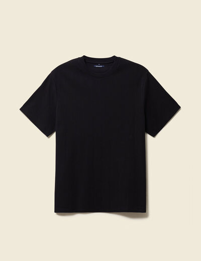 T-shirt en coton manches courtes noir homme