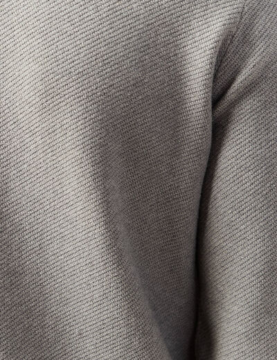 Pull col rond manches longues gris homme