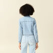 Blouson en jean denim bleach femme