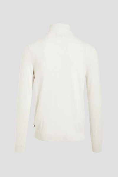 Pull manches longues ecru homme