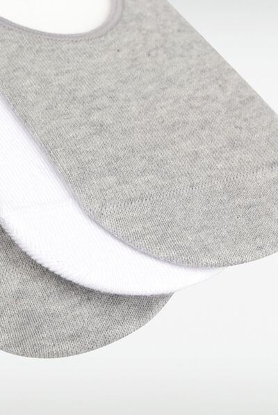 Lot 3 paires chaussettes gris clair homme