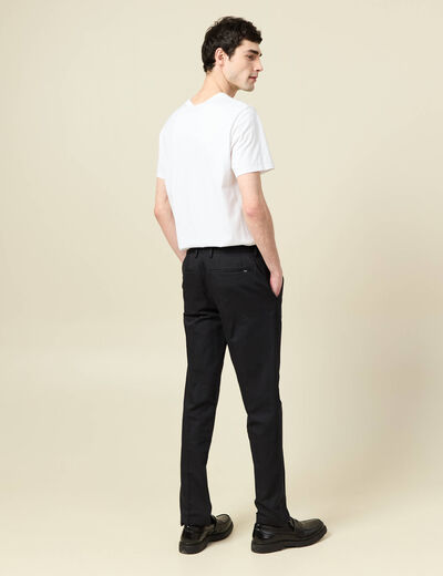 Pantalon chino noir homme