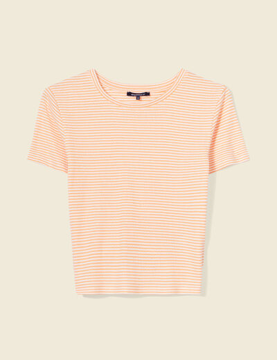 T-shirt manches courtes orange femme