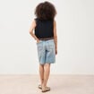 Gilet droit court sans manches doubl&eacute; noir femme