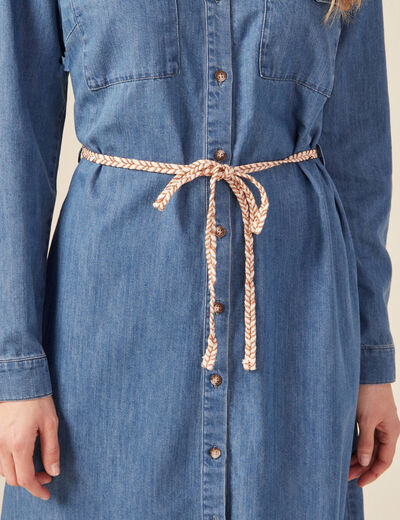 Robe en jean éco-responsable denim bleach femme