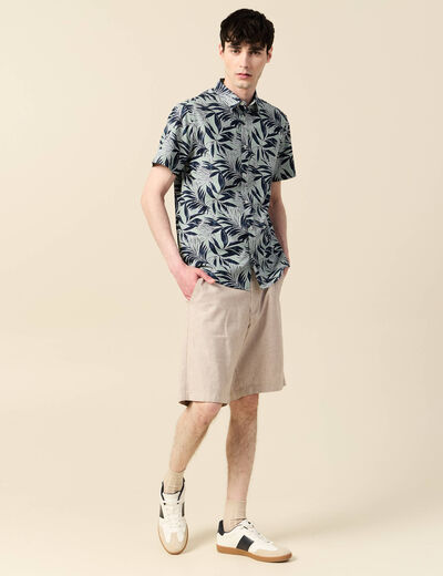Chemise manches courtes vert homme