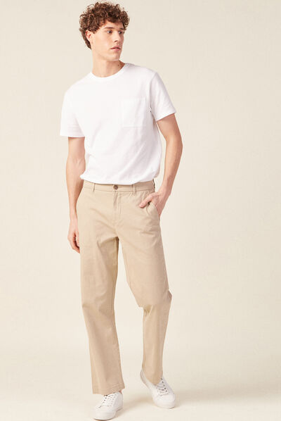 Pantalon chino beige homme