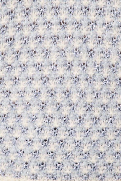 Pull manches longues col en V bleu gris femme