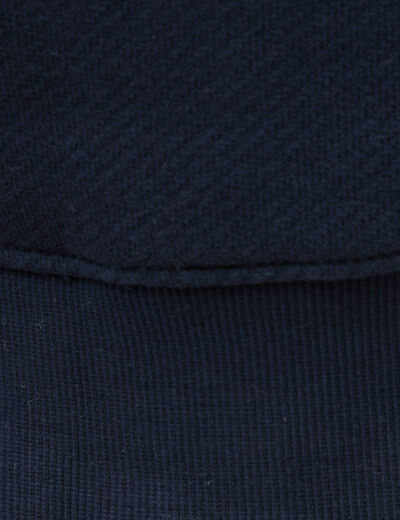 Sweat manches longues bleu marine homme