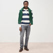 Jeans straight longueur 32 en coton bleu gris homme