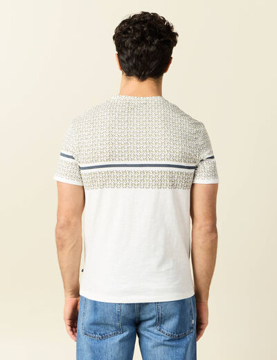 T-shirt manches courtes ecru homme