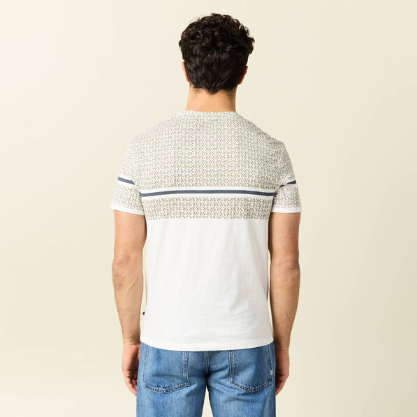T-shirt manches courtes ecru homme
