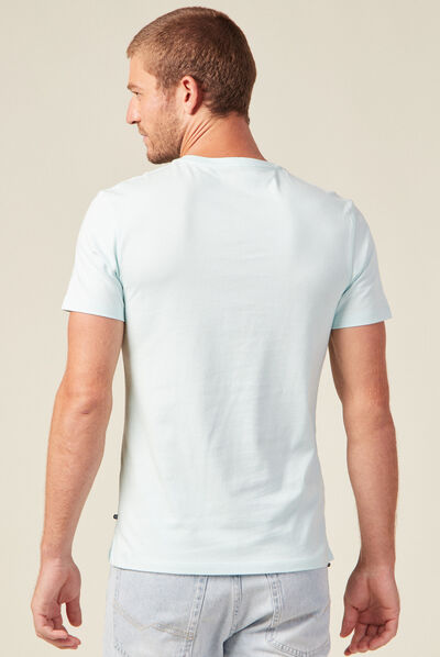 T-shirt manches courtes bleu clair homme