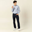 Chemise manches longues bleu homme