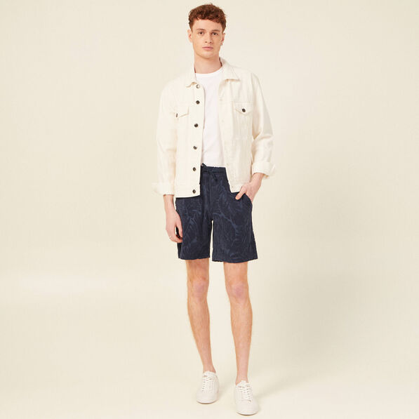bermuda large a coulisse bleu marine homme Bermuda large à coulisse bleu marine homme