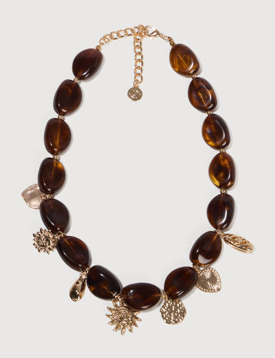 Collier camel femme