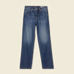 Jeans straight taille haute denim stone femme