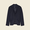 Veste blazer manches longues bleu marine homme
