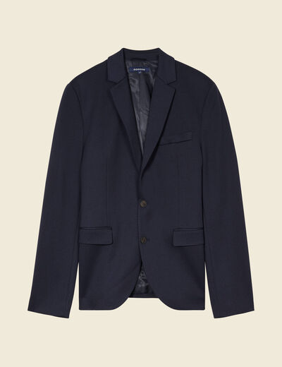 Veste blazer manches longues bleu marine homme