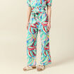 Pantalon fluide large multicolore femme