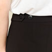 Pantalon cigarette &agrave; pinces noir femme