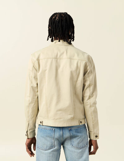 Blouson boutonné beige homme