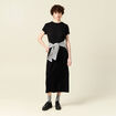 Robe longue droite noir femme