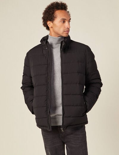 Doudoune à capuche cachée noir homme