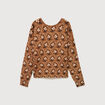 Gilet &agrave; manches longues bordeaux femme