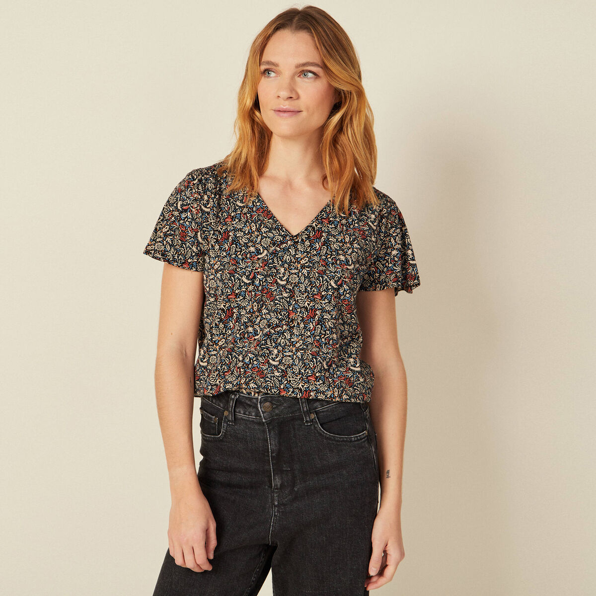 T-shirt éco-responsable noir femme