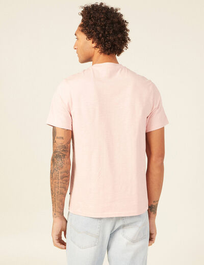 T-shirt éco-responsable rose clair homme