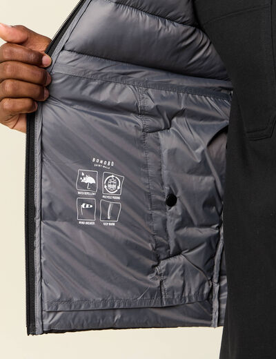 Doudoune courte sans manches noir homme