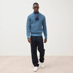 Jeans straight longueur 32 en coton denim brut rinse homme