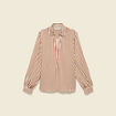 Blouse manches longues marron femme