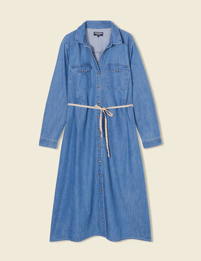 Robe en jean éco-responsable denim bleach femme