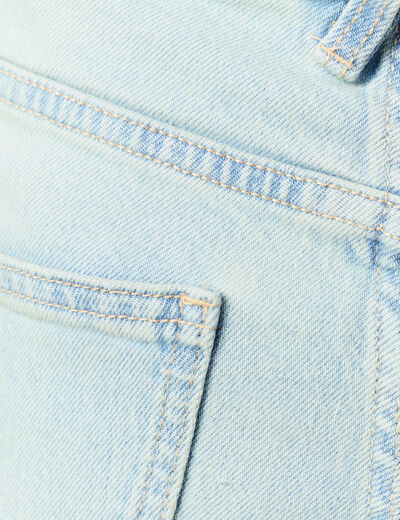 Jeans droit 7/8ème denim baby bleu femme