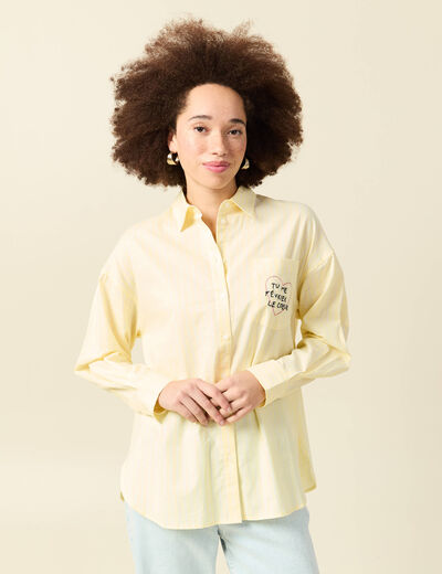 Chemise brod&eacute;e Atelier Beguin x Bonobo jaune femme