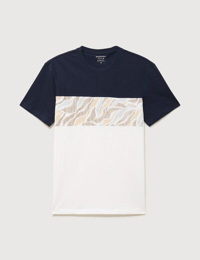 T-shirt manches courtes ecru homme