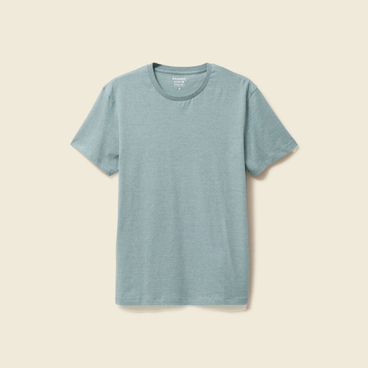 T-shirt cintr&eacute; col rond manches courtes vert fonc&eacute; homme