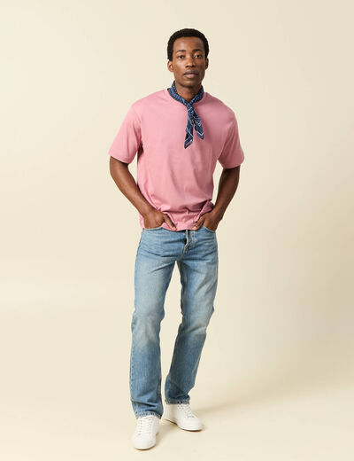 T-shirt manches courtes vieux rose homme