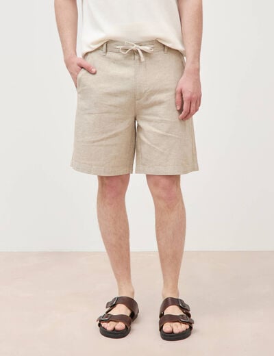 Bermuda vert olive homme