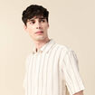 Chemise manches courtes ecru homme
